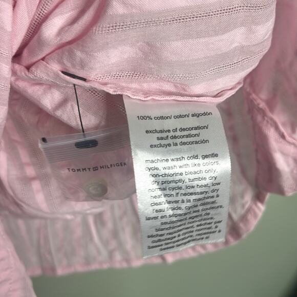 Tommy Hilfiger Pink Button Up Blouse 3X - Picture 3 of 5